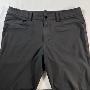 Lululemon ABC Pants Mens 34x31 Warpstreme Charcoal Gray Slim Fit Stretch A60416